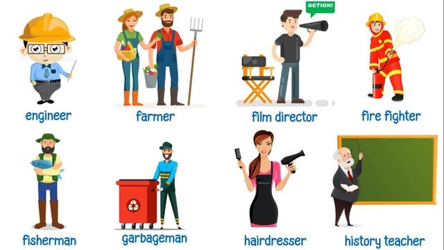 A-Z Jobs or Occupations in English - Vocabulary with pictures смотреть онлайн