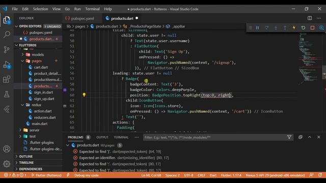 Flutter Badges | learn How to use flutter badge in app bar | flutter product counter in top bar смотреть онлайн