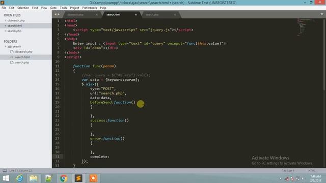 Ajax Tutorial | Part - 2 | Ajax in php code смотреть онлайн
