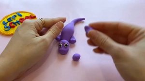 Как слепить дракончика из воздушного пластилина. Простая лепка с детьми.
