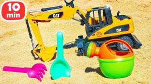 Игрушки превратились в машины помощники! Играем в садоводство — Видео для самых маленьких