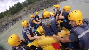 Сплав по Катуни. Перевернулись на пороге. Алтай.