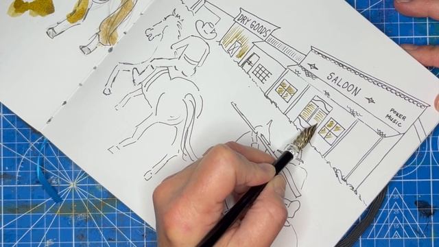 Beginning Inktober (Days 1-10) - Gold Leaf, Dodged Bullets, and Lots of Sepia #Inktober смотреть онлайн