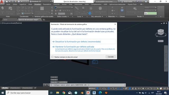 AutoCAD 3D -14- Renderizar Con Una Cámara En AutoCAD