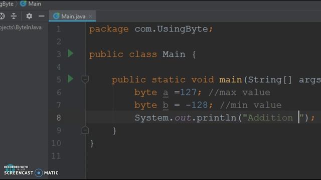 Byte data type in Java смотреть онлайн