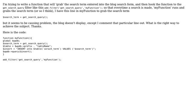 Wordpress: How To Get Search Term and Use in Function? смотреть онлайн