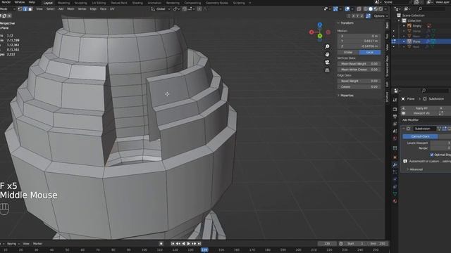 Как создать шахматную фигуру слона (elephant) в Blender Часть4 смотреть онлайн
