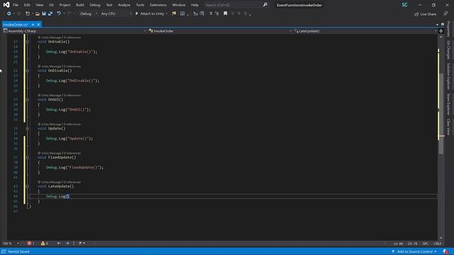 Event Functions Invoke Order in Unity Game Engine смотреть онлайн