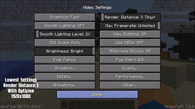 Minecraft | Nvidia Geforce GTX 960, I5 4460 | FPS Test смотреть онлайн
