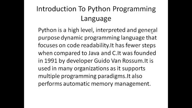 01 Introduction of Python | Python Programming | Vishal IT HUB смотреть онлайн