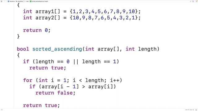 Check If An Array Is Sorted | C Programming Example смотреть онлайн