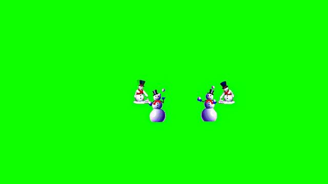 Хромакей Снеговики!!! Игра в снежки!!! Chromakey Snowmen!!! Playing in the snow!!! Снеговики! смотреть онлайн