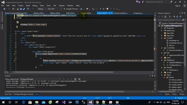 C# Asp.net Mvc Add Pagination to page using PagedList.Mvc Employee Management Part 08 смотреть онлайн