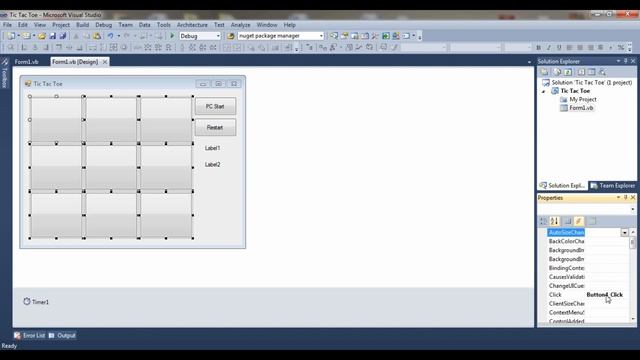 How to create Tic Tac Toe game in Visual Basic.NET смотреть онлайн