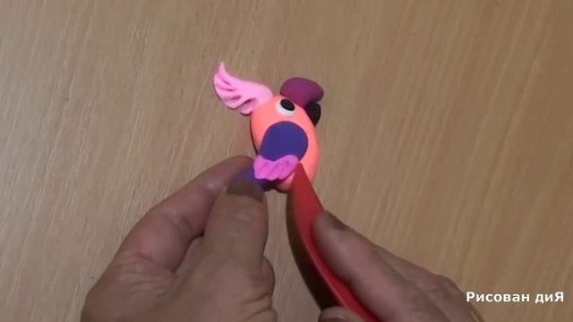Легкий пластилин для детей. Лепим попугая на магните. Можно из соленого теста смотреть онлайн