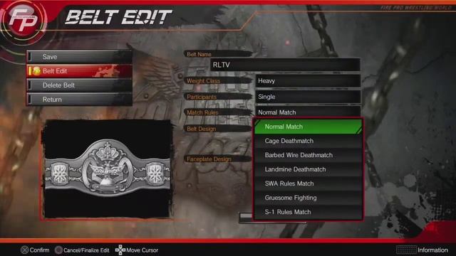 How To Create A Championship In Fire Pro Wrestling World | Creating RLTV Title смотреть онлайн