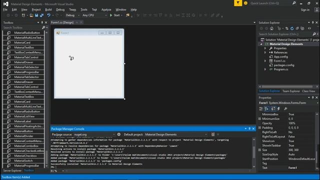 Google's Material Design for your windows forms | C# Tutorial смотреть онлайн