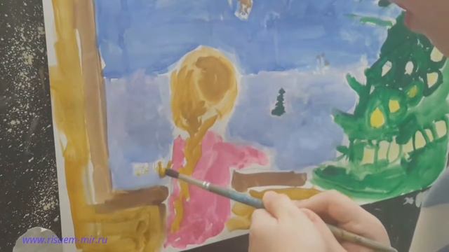 Рождественские сюжеты рисуем с детьми. смотреть онлайн