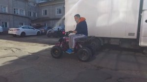 Как завести квадроцикл с ТОЛКАЧА