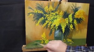 КАК НАПИСАТЬ МИМОЗУ МАСЛОМ    А, МИШИН