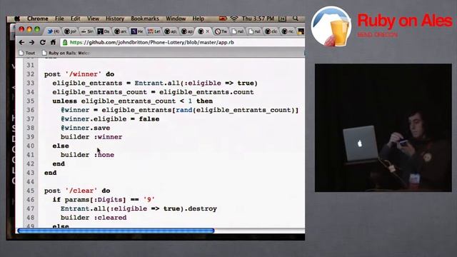 Ruby on Ales 2011 - Quick and Dirty Apps with Sinatra, DataMapper, RestClient & Heroku смотреть онлайн