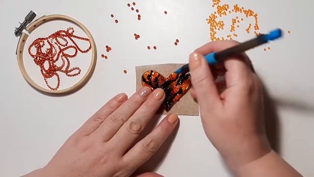 Брошь Тигровое сердце МК Tiger heart Brooch DIY смотреть онлайн