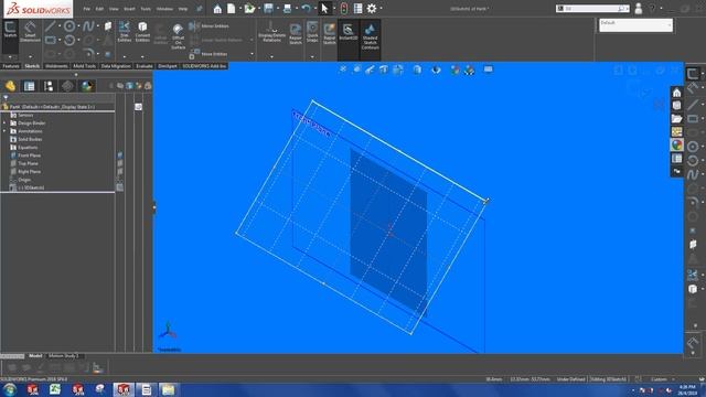 Solidworks - Inserting a Plane in 3D Sketch смотреть онлайн