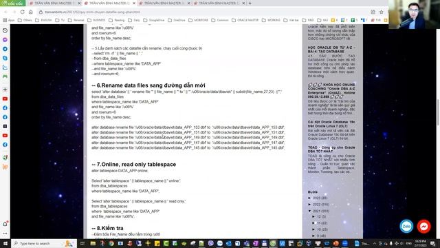 Cách xử lý khi phân vùng lưu datafile đầy 100%| Trần Văn Bình Oracle Database Master смотреть онлайн