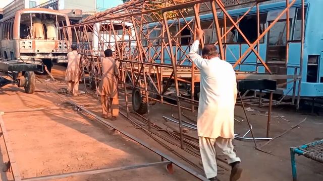 Handmade Hino Bus Production in Pakistan | Amazing Manufacturing Process Hino Bus at local Workshop смотреть онлайн