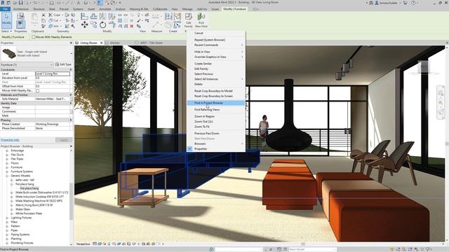 Revit 2022.1: Find in Project Browser смотреть онлайн