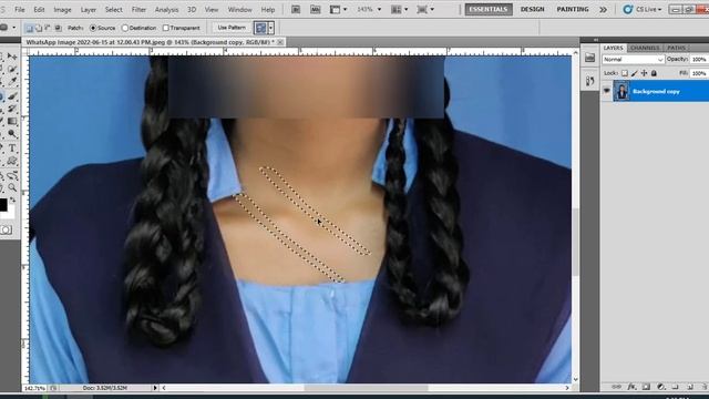 Gale Ke Dhaga Ko Kaise Hataye | how to remove neck lines in photoshop | Photoshop Tutorial смотреть онлайн