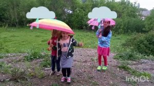 Кап кап кап дождик пошёл. Тучка, погода.