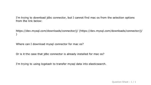 MySQL : which jdbc (connector/j) to install for mac os смотреть онлайн