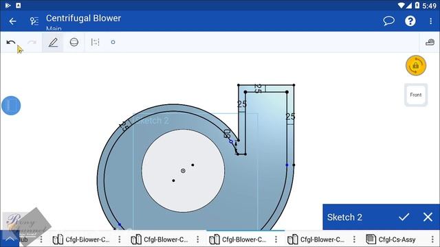 Centrifugal Blower Part 6 Casing Oshape Tutorial смотреть онлайн