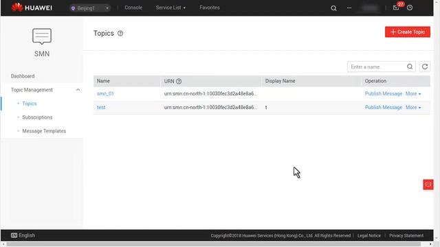 Simple Message Notification (SMN): Publishing a JSON message смотреть онлайн