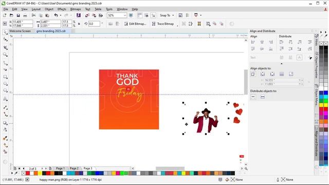 How to design a TGIF e-flyer | CorelDraw 2023 Tutorial смотреть онлайн