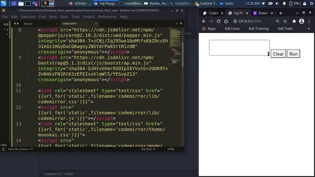 Build a SQL Playground with Flask and Codemirror.js смотреть онлайн