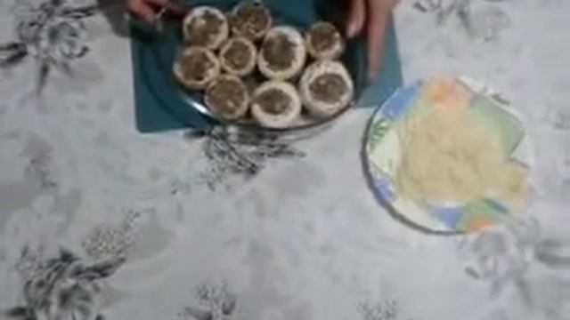 Фаршированые грибы Видео рецепт #13 смотреть онлайн