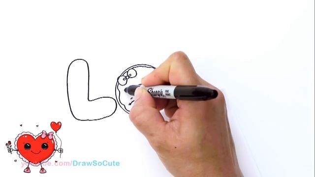 How to Draw LOVE in Bubble Letters | Donut and Cookies смотреть онлайн