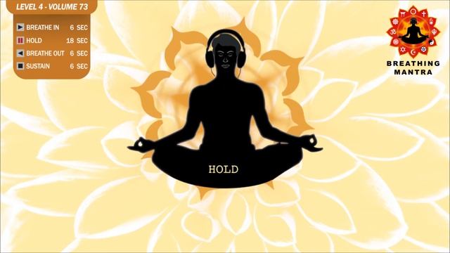 Guided Breathing Mantra (6 - 18 - 6 - 6) Pranayama Yoga Breathing Exercise (Level 4 - Volume 73) смотреть онлайн