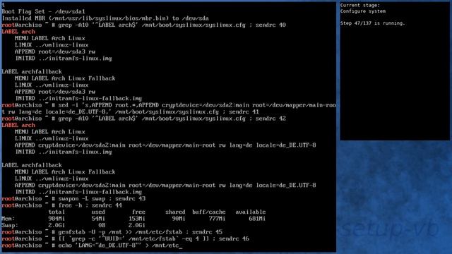Arch Linux installation recording to kernel 5.1.2-arch1-1-ARCH (core) смотреть онлайн