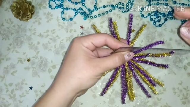 Новогодние поделки из синельной проволоки / игрушки на ёлку из синельной проволоки / DIY / Christma смотреть онлайн