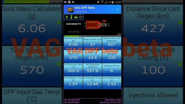 VAG DPF Beta (for Android) смотреть онлайн