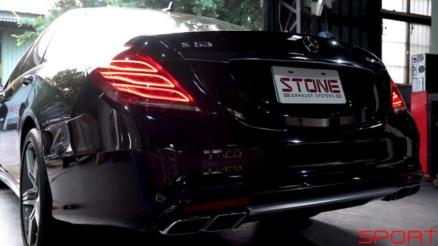 Mercedes AMG M157 W222 S63 X STONE EXHAUST Eddy Catalytic Downpipe Rev Sound