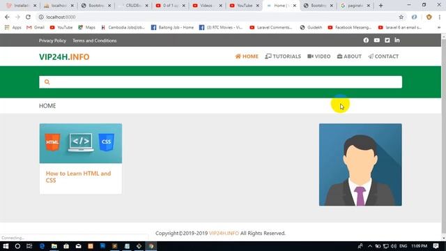 Laravel Pagination Part-6-How to create a website (Blog) in laravel.wmv смотреть онлайн