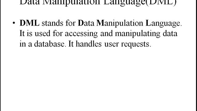 Database Languages in DBMS_1.5 смотреть онлайн