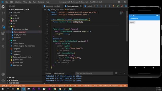 Flutter Firebase Email Login (Step 7) - Sign Out смотреть онлайн