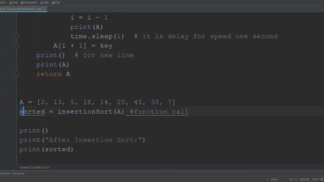 Insertion Sort Implement using Python // Data Structure смотреть онлайн