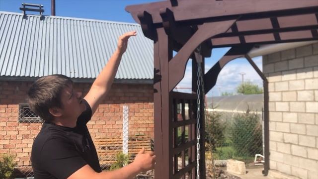 Качели пергола своими руками смотреть онлайн