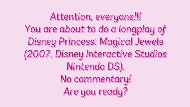 [Longplay Request!!!] Disney Princess: Magical Jewels (2007, Disney Interactive Studios, NDS) смотреть онлайн